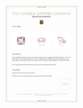 1.92 Ct. Peach Sapphire from Ceylon (Sri Lanka) Appraisal