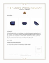 1.03 Ct. Blue Sapphire from Ceylon (Sri Lanka) Appraisal