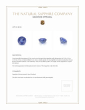0.94 Ct. Sapphire from Ceylon (Sri Lanka) Appraisal