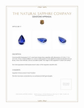 2.57 Ct. Blue Sapphire from Ceylon (Sri Lanka) Appraisal