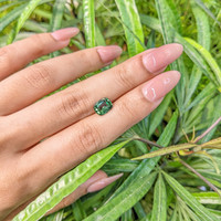 2.19 Ct. Bluish Green Sapphire from Ceylon (Sri Lanka) Life Style
