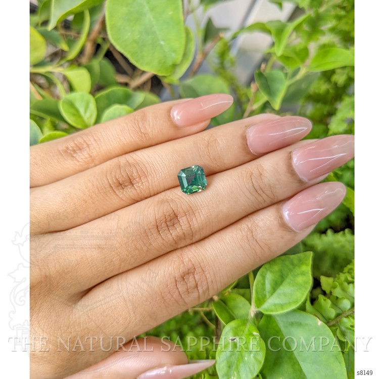 3.05 Ct. Bluish Green Sapphire from Ceylon (Sri Lanka)