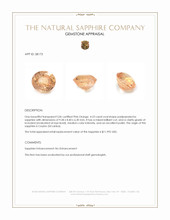 4.23 Ct. Padparadscha Sapphire from Ceylon (Sri Lanka) Appraisal