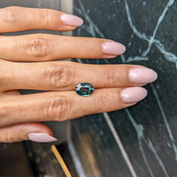 3.03 Ct. Bluish Green Sapphire from Ceylon (Sri Lanka) Life Style