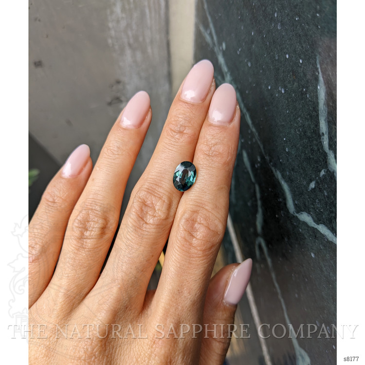 3.03 Ct. Bluish Green Sapphire from Ceylon (Sri Lanka)