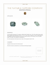 2.98 Ct. Bluish Green Sapphire from Madagascar Appraisal