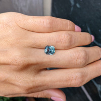 2.75 Ct. Bluish Green Sapphire from Madagascar Life Style
