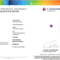 2.94 Ct. Pink Sapphire from Madagascar Scan Report