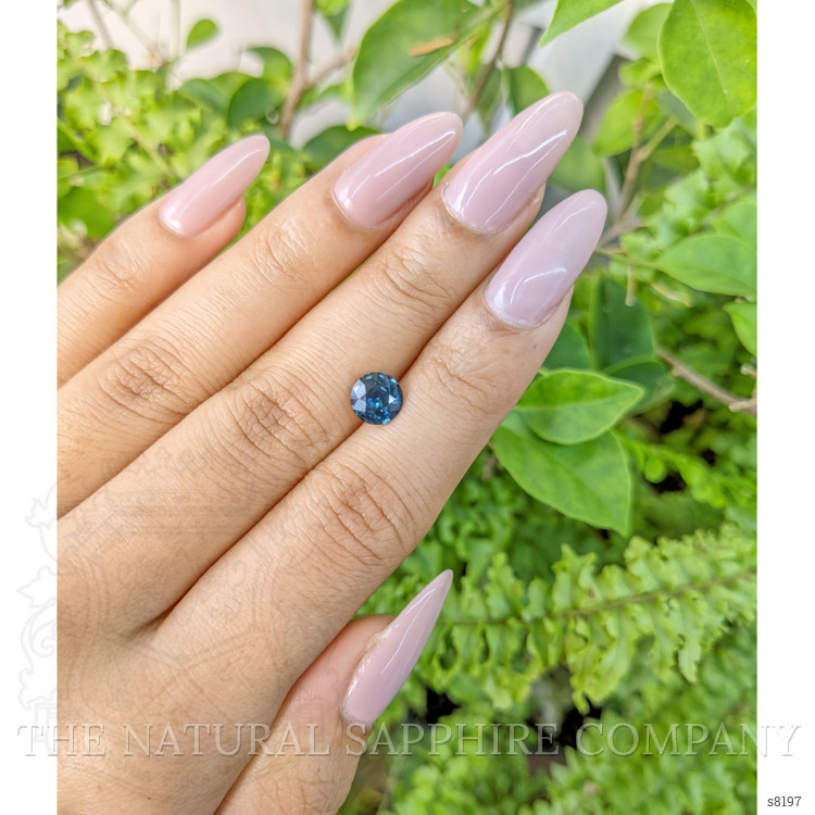 1.64 Ct. Greenish Blue Sapphire from Ceylon (Sri Lanka)