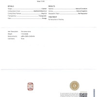 1.13 Ct. Orange Sapphire from Ceylon (Sri Lanka) Scan Report