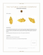 281.70 Ct. Yellow Rough Sapphire from Ceylon (Sri Lanka) Appraisal