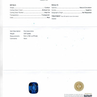 3.57 Ct. Blue Sapphire from Ceylon (Sri Lanka) Scan Report
