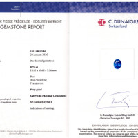 8.76 Ct. Sapphire from Ceylon (Sri Lanka) Scan Report