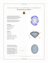 1.56 Ct. Greenish Blue Sapphire from Ceylon (Sri Lanka) 3 D Scan Report