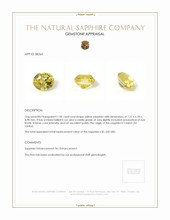 1.90 Ct. Yellow Sapphire from Ceylon (Sri Lanka) Appraisal