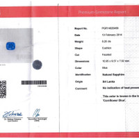 8.20 Ct. Blue Sapphire from Ceylon (Sri Lanka) Scan Report