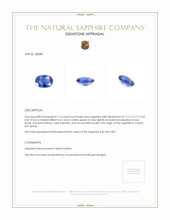 1.16 Ct. Blue Sapphire from Ceylon (Sri Lanka) Appraisal