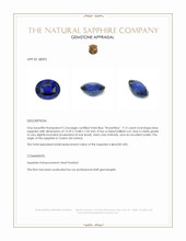 9.15 Ct. Blue Sapphire from Ceylon (Sri Lanka) Appraisal