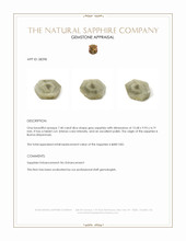 7.40 Ct. Grey Sapphire from Burma (Myanmar) Appraisal