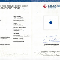 3.64 Ct. Blue Sapphire from Ceylon (Sri Lanka) Scan Report