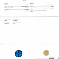 3.80 Ct. Blue Sapphire from Ceylon (Sri Lanka) Scan Report