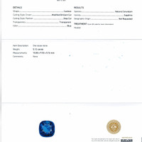 5.12 Ct. Blue Sapphire from Ceylon (Sri Lanka) Scan Report