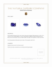 0.36 Ct. Sapphire from Ceylon (Sri Lanka) Appraisal
