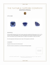 0.60 Ct. Sapphire from Ceylon (Sri Lanka) Appraisal