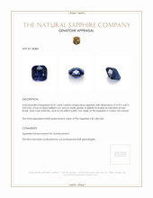 0.67 Ct. Blue Sapphire from Ceylon (Sri Lanka) Appraisal