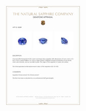 0.82 Ct. Blue Sapphire from Ceylon (Sri Lanka) Appraisal