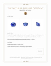 0.82 Ct. Blue Sapphire from Ceylon (Sri Lanka) Appraisal