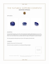 1.23 Ct. Blue Sapphire from Ceylon (Sri Lanka) Appraisal