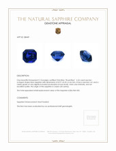 4.54 Ct. Blue Sapphire from Ceylon (Sri Lanka) Appraisal