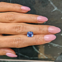 3.39 Ct. Blue Sapphire from Ceylon (Sri Lanka) Life Style