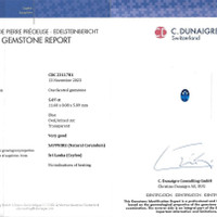 5.07 Ct. Blue Sapphire from Ceylon (Sri Lanka) Scan Report