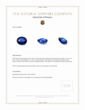 2.54 Ct. Blue Sapphire from Ceylon (Sri Lanka) Appraisal