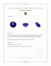 2.99 Ct. Blue Sapphire from Ceylon (Sri Lanka) Appraisal