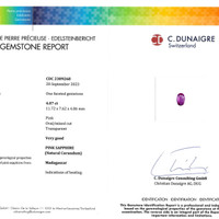 4.07 Ct. Pink Sapphire from Madagascar Scan Report