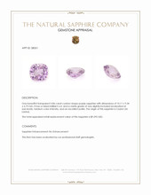 4.86 Ct. Purple Sapphire from Ceylon (Sri Lanka) Appraisal