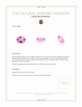 2.09 Ct. Purplish Pink Sapphire from Ceylon (Sri Lanka) Appraisal