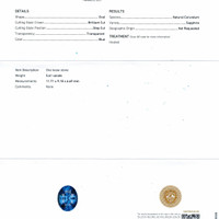 5.61 Ct. Blue Sapphire from Ceylon (Sri Lanka) Scan Report