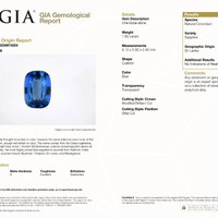 1.60 Ct. Blue Sapphire from Ceylon (Sri Lanka) Scan Report