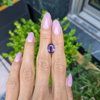 3.29 Ct. Purple Sapphire from Madagascar Life Style
