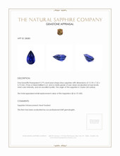 3.79 Ct. Sapphire from Ceylon (Sri Lanka) Appraisal