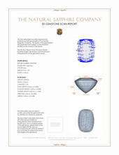 1.87 Ct. Blue Sapphire Bezel Ring, 14K White & Yellow 3 D Scan Report