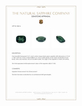 5.01 Ct. Bluish Green Sapphire from Ceylon (Sri Lanka) Appraisal