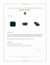 3.50 Ct. Greenish Blue Sapphire from Ceylon (Sri Lanka) Appraisal