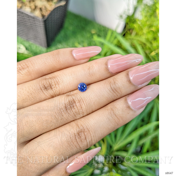 0.88 Ct. Blue Sapphire from Ceylon (Sri Lanka)