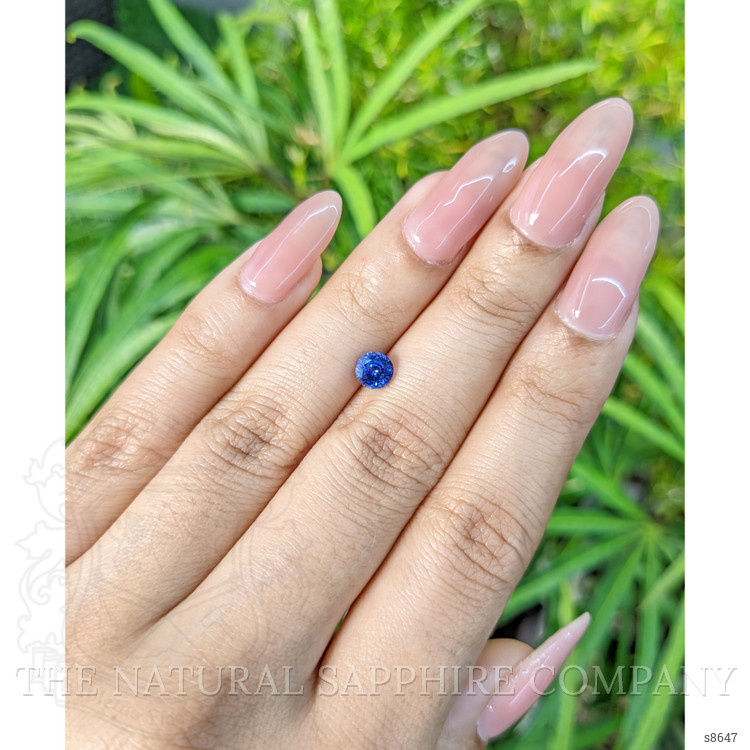 0.88 Ct. Blue Sapphire from Ceylon (Sri Lanka)