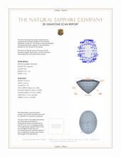 1.60 Ct. Blue Sapphire from Ceylon (Sri Lanka) 3 D Scan Report